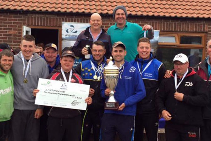 Dale Shepherd celebrates with Team Lindholme Dale Shepherd celebrates with Team Lindholme