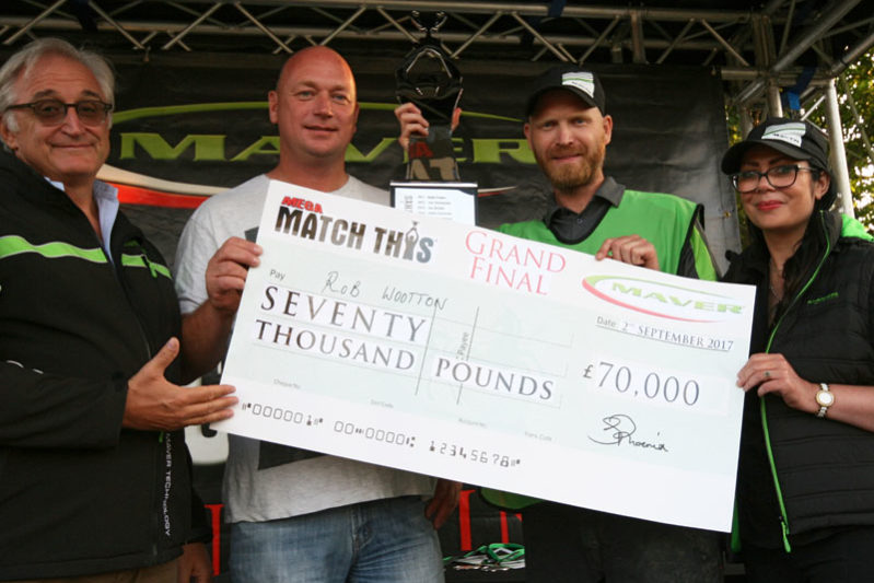 2017 Match This Champion Rob Wootton with anglings biggest prize 2017 Match This Champion Rob Wootton with anglings biggest prize