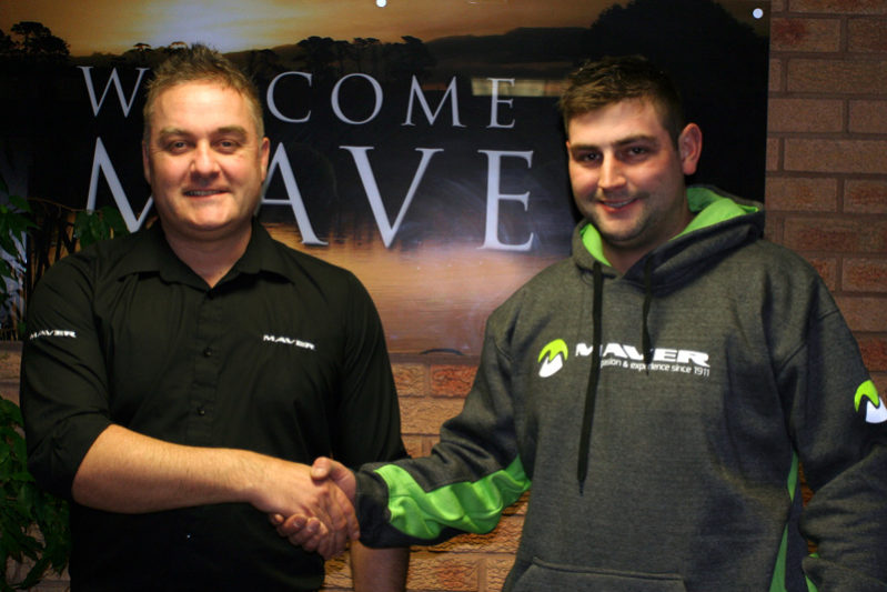 Lee Edwards (left) welcomes Matt Derry to Maver